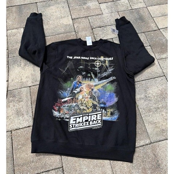 STAR WARS-THE EMPIRE STRIKES BACK-45TH ANNIVERSARY-Poster Pullover Crew med nwt